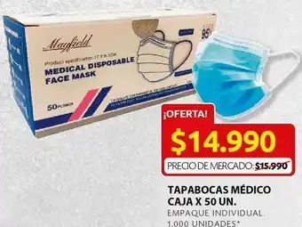 Ara Tapabocas médico caja 50un oferta