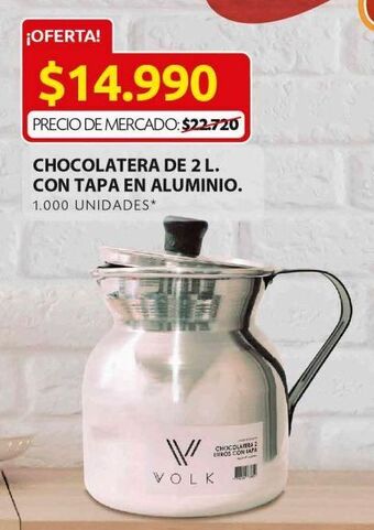 Ara Chocolatera de 2l con tapa en aluminio oferta
