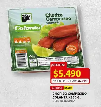 Ara Chorizo campesino colanta colanta 250g oferta
