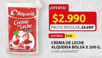 Crema de leche alquería bolsa 200g