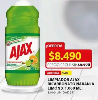Ara Limpiador ajax bicarbonato naranja limón 1000ml oferta
