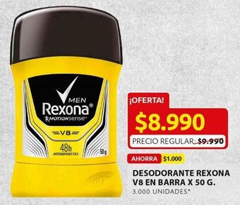 Ara Desodorante rexona v8 en barra 50g oferta