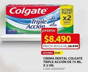 Ara Crema dental colgate triple acción 75ml 2u oferta