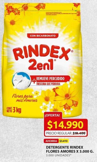 Ara Detergente rindex flores amores 3000g oferta
