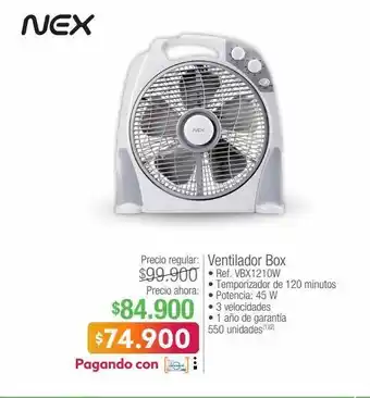 Jumbo Ventilador box nex oferta