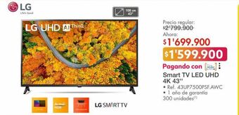 Metro Smart tv led uhd 4k 43'' oferta