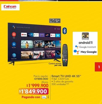 Metro Smart tv uhd 4k 55'' oferta