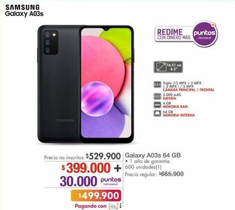 Metro Galaxy a03s 64 gb oferta
