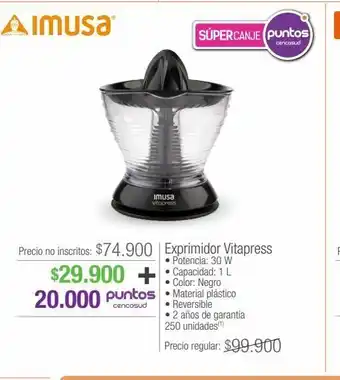Jumbo Exprimidor vitapress imusa oferta