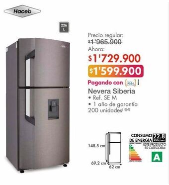 Metro Nevera siberia oferta