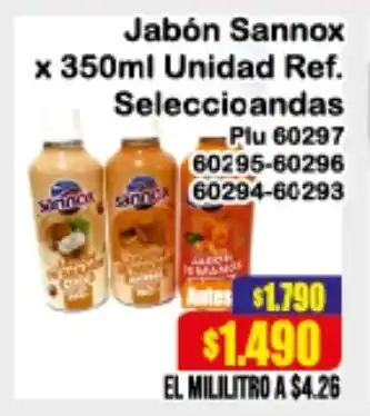 La Gran Colombia Jabón Sannox 350ml oferta