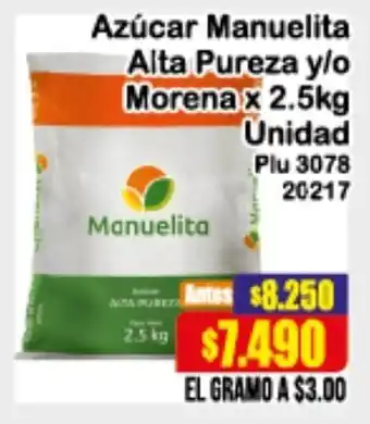 La Gran Colombia Azúcar Manuelita Alta Pureza y/o Morena 2.5kg oferta
