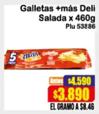 La Gran Colombia Galletas +más Deli Salada 460g oferta