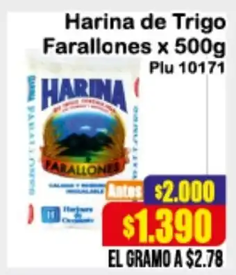 La Gran Colombia Harina de Trigo Farallones 500g oferta