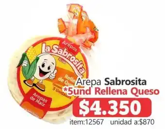 Arepa Sabrosita Rellena Queso 5 und