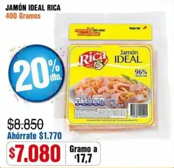 Alkosto Jamón Ideal Rica 400g oferta
