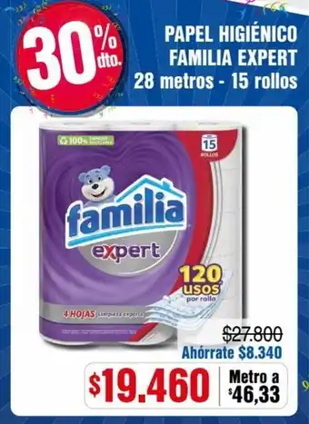 Alkosto Papel Higiénico Familia Expert 28m - 15 rollos oferta