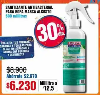 Alkosto Sanitizante Antibacterial para Ropa Alkosto 500ml oferta