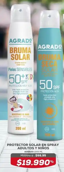 Tiendas D1 Protector Solar en Spray Adultos y Niños 200ml oferta
