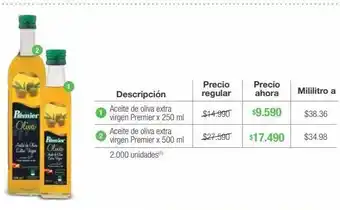 Jumbo Aceite de oliva extra virgen premier x 250 ml oferta