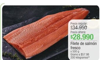 Jumbo Filete de salmón fresco x 500 g oferta