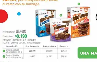 Jumbo Brownie chocolate x 6 unidades x 330 g oferta