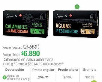 Jumbo Calamares en salsa americana x 110 g oferta