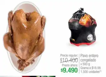 Jumbo Pavo entero congelado x 500 g oferta