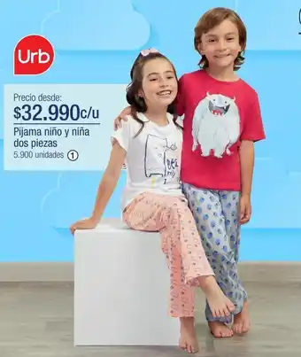 Jumbo Pijama niño y niña dos piezas oferta
