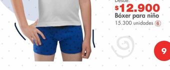 Metro Bóxer para niño oferta