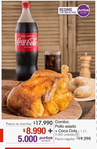Metro Combo: pollo asado + coca cola x 1.5 l oferta