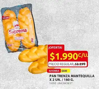 Ara Pan trenza mantequilla x 2un /180g oferta