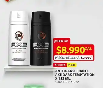 Ara Antitranspirante axe dark temptation152ml oferta