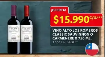Ara Vino alto los romeros classic 750ml oferta