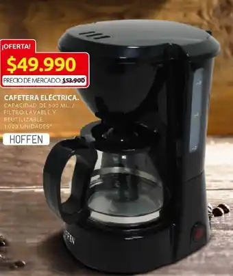 Ara Cafetera electrica hoffen 600ml oferta