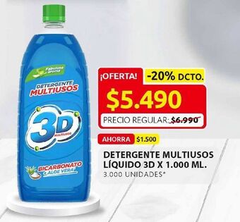 Ara Detergente multiusos líquido 3d x 1000ml oferta