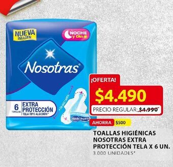 Ara Toallas higiénicas nosotras extra protección tela x 6un oferta
