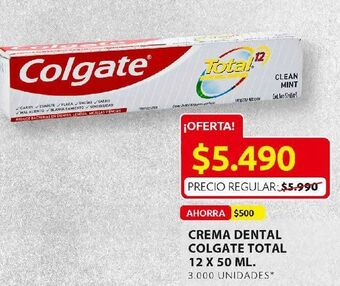 Ara Crema dental colgate total 12 x 50ml oferta