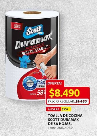 Ara Toalla de cocina scott duramax 58 hojas oferta