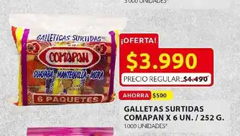 Ara Galletas surtidas comapan x 6un /252g oferta
