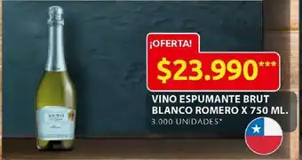 Ara Vino espumante brut blanco romero 750ml oferta