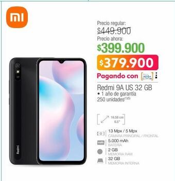 Jumbo Redmi 9a us 32 gb oferta