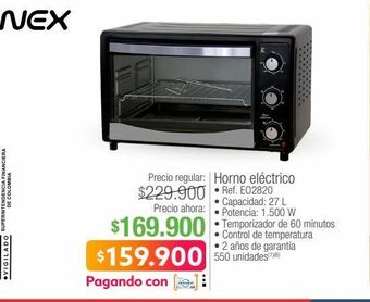 Jumbo Horno eléctrico nex oferta