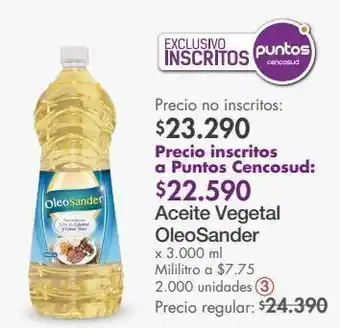 Metro Aceite vegetal oleosander x 3.000 ml oferta