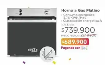 Easy Abba Horno a Gas Platino oferta