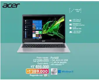 Jumbo Acer portátil • ref. a515-54-32db oferta