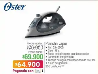 Jumbo Oster plancha vapor ref. 2140005 oferta
