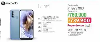 Jumbo Smartphone moto g31 128gb oferta