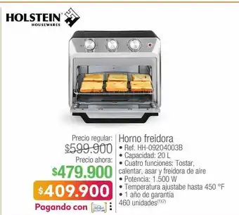 Jumbo Holstein horno freidora ref. hh-09204003b 20 l oferta