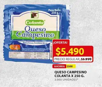 Ara Queso campesiono colanta x 250 g oferta